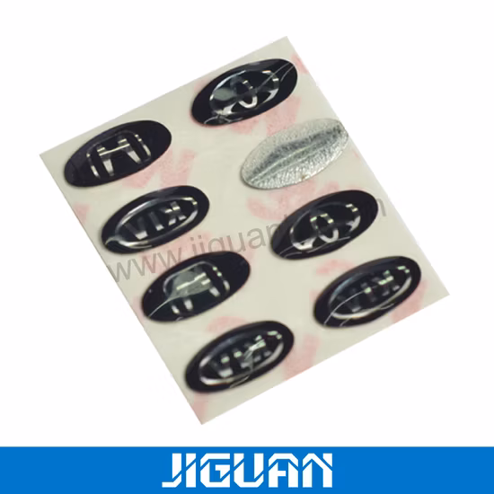 Maßgeschneiderter, hochwertiger, gewölbter, 3 m langer selbstklebender Etikettenaufkleber aus Epoxidharz