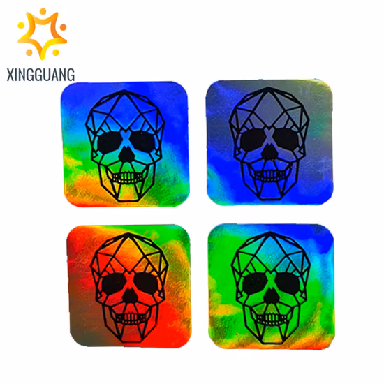 Kundenspezifisches Design, wasserdichter Hologramm-Aufkleber aus gestanzter Vinylfolie, Laser-Haustier-Klebelogo-Hologramm-Aufkleber